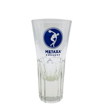 METAXA Glas bedruckt H 14,3 cm