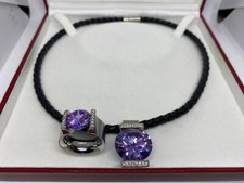 Bunz Collier Deco Art Zirkonia lavendel Brilliant 0,16 ct, Ring 0,12 ct w/si