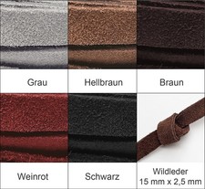 Wildlederband, Lederband Flach