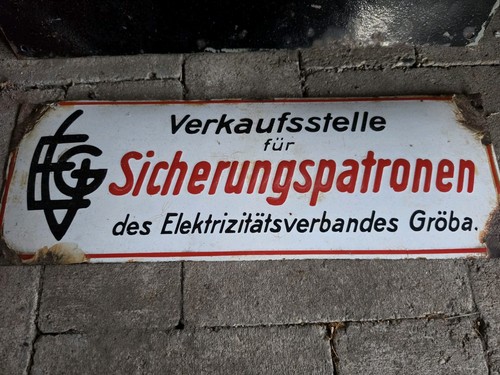 Altes emaille schild - altes,