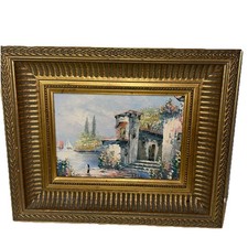 Vintage gerahmtes Aquarell