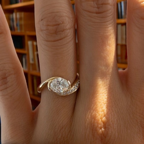 Diamant ring ehering gold lab - diamant,