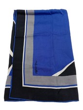 FISBA STOFFELS Halstuch Damen Tuch blau-schwarz-hellgrau Casual-Look