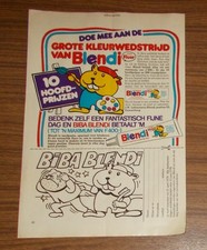 Seltene Werbung vintage BLENDAX BLENDI Biba Blendi Ausmaldild 1978