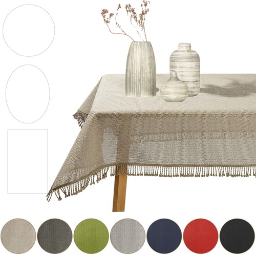 Gartentischdecke mit fransen - mit,