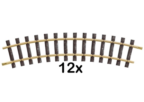 12x gleis gebogen messing - gebogen,