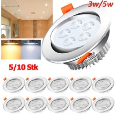 5/10x 230V LED Einbauleuchte