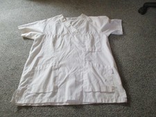 Clinic Dress Kittel Berufskleidung Farbe Weiß Größe M kurze Arme KGrüN6