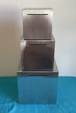 Edelstahl Spardose Würfel