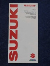 Suzuki Super Carry Swift SJ Samurai Vitara Cabrio Preisliste 5.1993