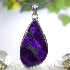 XL Sugilith Anhänger Silber