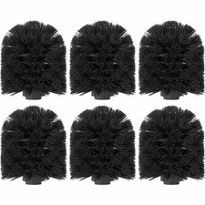 6x WELLGRO Ersatz WC Bürstenköpfe Toilettenbürste Ersatzbürstenkopf schwarz/weiß