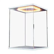 Acryl-Vitrine mit LED-Licht, transparente, staubdichte Vitrine, 10 x 15 cm