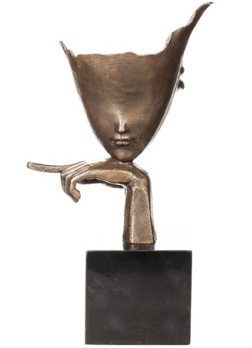 Bronze frauen gesichtsmaske - bronze,