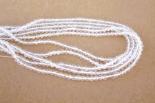 2,7 mm Facettierter  Bergkristall Edelstein Strang 38 cm I Natur,  ( strang -55)