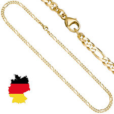 4 mm Figarokette Halskette 333 echt Gold 60 cm massiv Diamantschliff 22,9g