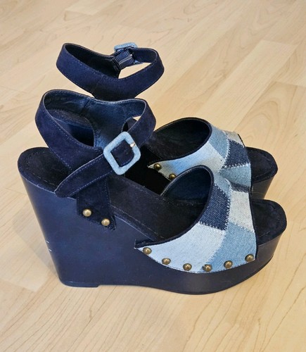 Blaue catwalk high heels - blaue,