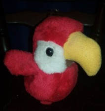 Teddy Papagei Stofftier nicht bespielt angestaubt Deko Höhe ca. 13 cm