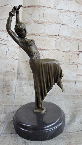 Bronzefigur art deco groß - bronzefigur,