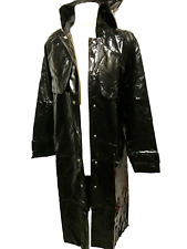 (S)    QONTRAST   ;; Lackmantel Kapuze  Schwarz Gr; XS