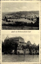 Ak Untermaubach Kreuzau in der Eifel, Panorama, Burg - 4423032