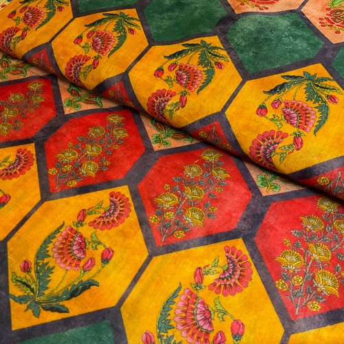 Blumenmotiv fliese sechseck - blumenmotiv,