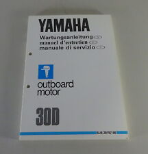 Werkstatthandbuch Yamaha Außenborder 30D Stand 01/1986