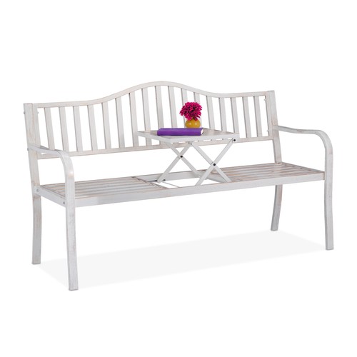 Gartenbank mit klapptisch - gartenbank,