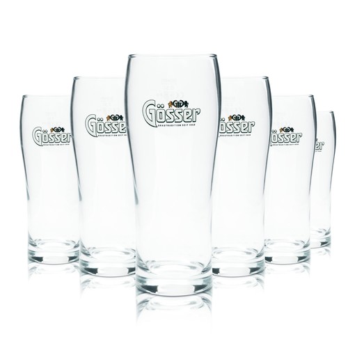 Gösser glas 5l bier - 6x, 0,5l