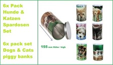 6-Katzen-Hunde-Spardosen-Baby-