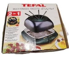 Tefal Multi Fondue Raclette Quartett 2in1 Schwarz Fondue Raclette Gerät