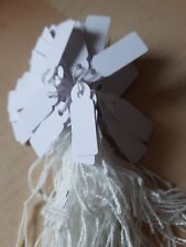 100x Preisschilder Etiketten 30x12mm Hängeschild Tag Preisetiketten mit Faden