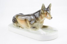 Schäferhund Royal Dux Bohemia hand painted Czechoslowakia Porzellanfigur Statue
