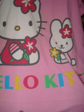 Bettwäsche Kinderbettwäsche  Original HELLO KITTY  Rose +Kariert Wendebettwäsch