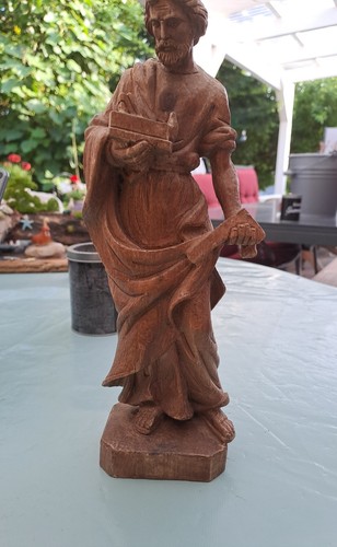 Holzfigur geschnitzt heiliger - holzfigur,