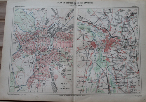 Plan von leipzig und - und, umgebung