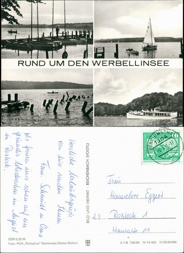 Schorfheide ddr mehrbildkarte - schorfheide,
