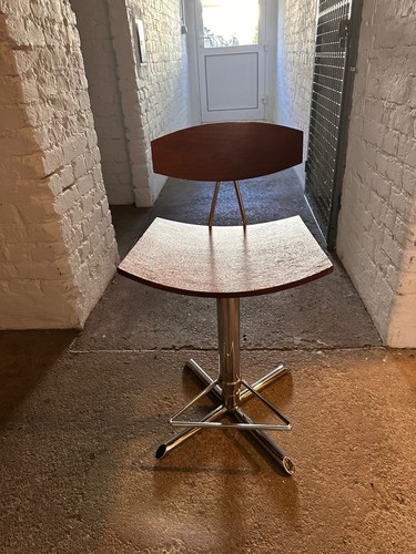 Barhocker chrom furnier - 2,
