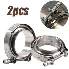2x V Band Schelle Edelstahl 76