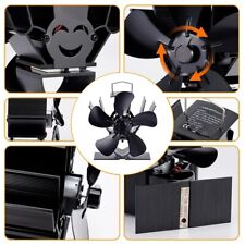 Ofenventilator mit 5 Blättern Kaminventilator, wärmebetriebener Stove Fan