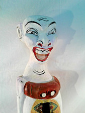 Tribal Art Indonesien,Holzschnitzerei Skulptur,farb.gefa.,Schnitttrommel Figur