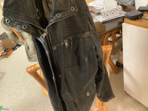 Lederjacke schwarz 42 - schwarz,