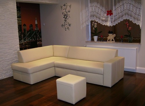 Creme echt leder - creme, +