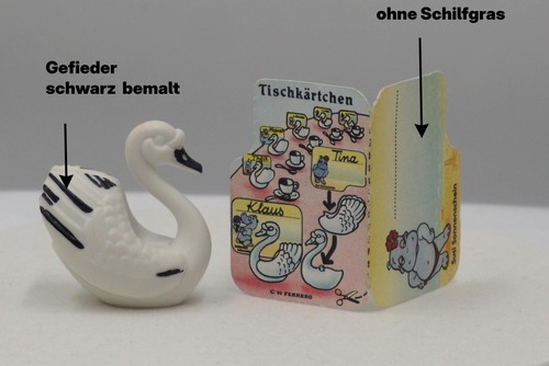 1988 tischkärtchen mit - tischkärtchen, schwan