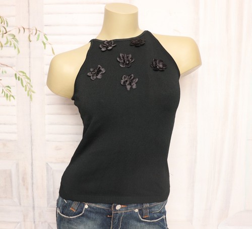 Schwarzes blumen strick - schwarzes,