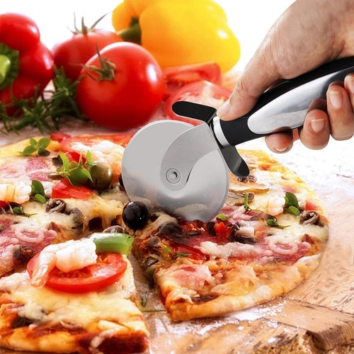 Edelstahl pizzaschneider mit - edelstahl,