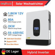 1800W 12V Hybrid Solar Wechselrichter 230V MPPT 2200VA Pure Sine Wave Inverter
