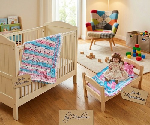 Babydecke und puppendecke - babydecke,