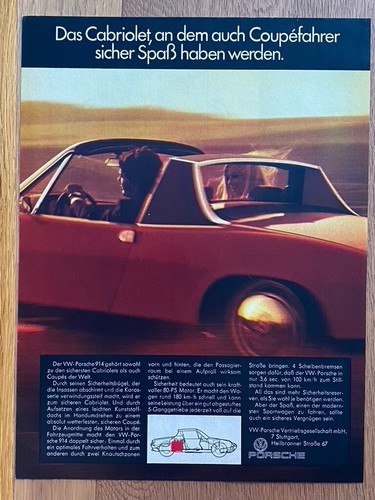 Porsche 914 cabrio coupe - vw,