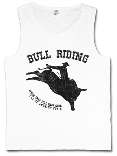 Bull riding tank top - riding,